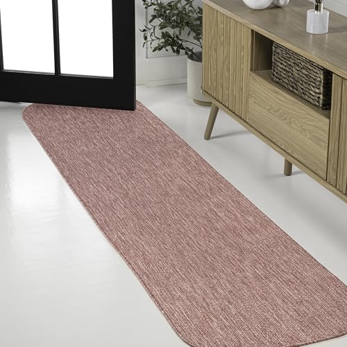 JONATHAN Y SHP100E-28 Miles Moderner minimalistischer Eck-Teppich, 60 x 240 cm, für Innen- und Außenbereich, Haustierfreundlich, fusselfrei, schmutzabweisend, leicht zu reinigen, für den Garten von JONATHAN Y