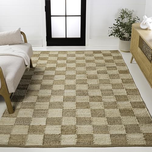 JONATHAN Y Theo NRF203C-4 Teppich, gewebt, Jute, Schachbrettmuster, Natur/Bleichmittel, für Innenbereich, modern, Bauernhaus, rustikal, Hütte, pflegeleicht, für Wohnzimmer, Schlafzimmer, Küche JONATHAN Y Theo NRF203C-4 Teppich, gewebt, Jute, Schachbrettmuster, Natur/Bleichmittel, für Innenbereich, modern, Bauernhaus, rustikal, Hütte, pflegeleicht, für Wohnzimmer, Schlafzimmer, Küche von JONATHAN Y