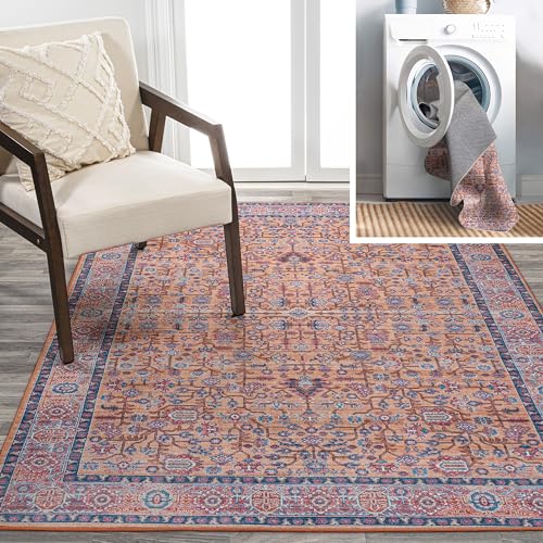 JONATHAN Y WSH104A-8 Kemer All-Over Persian Machine Washable Indoor Bohemian Transitional Traditional Area Rug,High Traffic,Kitchen,Living Room,Backyard,Non Shedding,8 x 10,Multi von JONATHAN Y