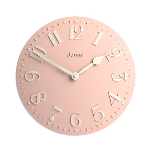 JONES CLOCKS® Betty wanduhr | Klassische Konvexe Uhr | 30cm | Mantel grau | Stilvolle Eleganz, perfekt für die küche, das Wohnzimmer, das büro oder das Schlafzimmer von JONES CLOCKS