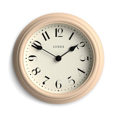 JONES CLOCKS® Frieze wanduhr | Kleine Elegante Klassische runde Uhr | 23cm | Nougat | Hübsches Design, ideal für küche, Wohnzimmer, Schlafzimmer, große oder kleine räume von JONES CLOCKS