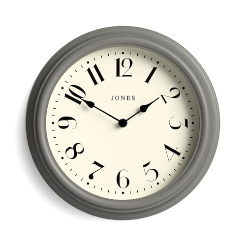 JONES CLOCKS® Serenity Wanduhr – Runde Wanduhr – Klassisches traditionelles Design – Grau. von JONES CLOCKS