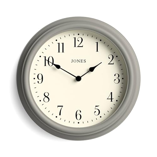 JONES CLOCKS® Venetian wanduhr | Klassische runde Uhr | 30cm | Grau | Arabische ziffern | Traditionelles Design, ideal für küche, Wohnzimmer oder Schlafzimmer von JONES CLOCKS
