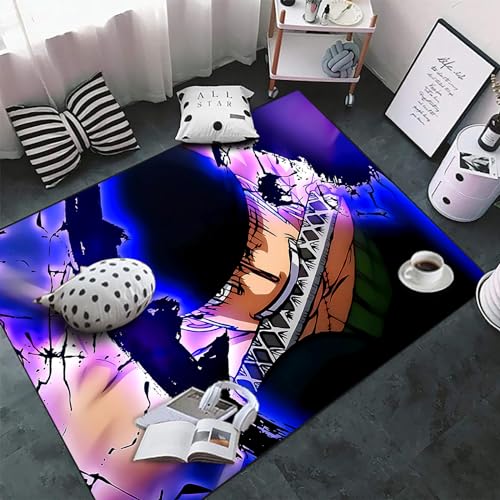 JONGYA Anime Teppich, rutschfest, weich, verdickt, Verriegelungskante, große Größe, 3D-Druck, Cartoon-Matten, Teppich für Schlafzimmer Wohnzimmer, 120 x 180 cm, 25 von JONGYA