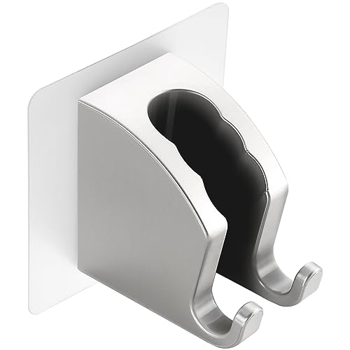 JONKEAN Duschbrause Halterung, Handbrause Halterung Ohne Bohren, Haftender Duschhalterung, Duschkopfhalterung, Brausehalterung (Gebürstetem Nickel,1 Stück) von JONKEAN
