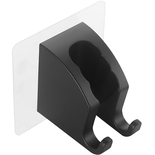 JONKEAN Duschbrause Halterung, Handbrause Halterung Ohne Bohren, Haftender Duschhalterung, Duschkopfhalterung, Brausehalterung (Schwarz,1 Stück) von JONKEAN