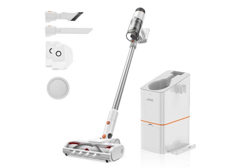 JONR Akku-Stielstaubsauger VC10 PRO Handstaubsauger 27000Pa 60Min Batterie Staubsauger, 420,00 W, mit Automatische 2.5L Müllsammlung Basisstation von JONR
