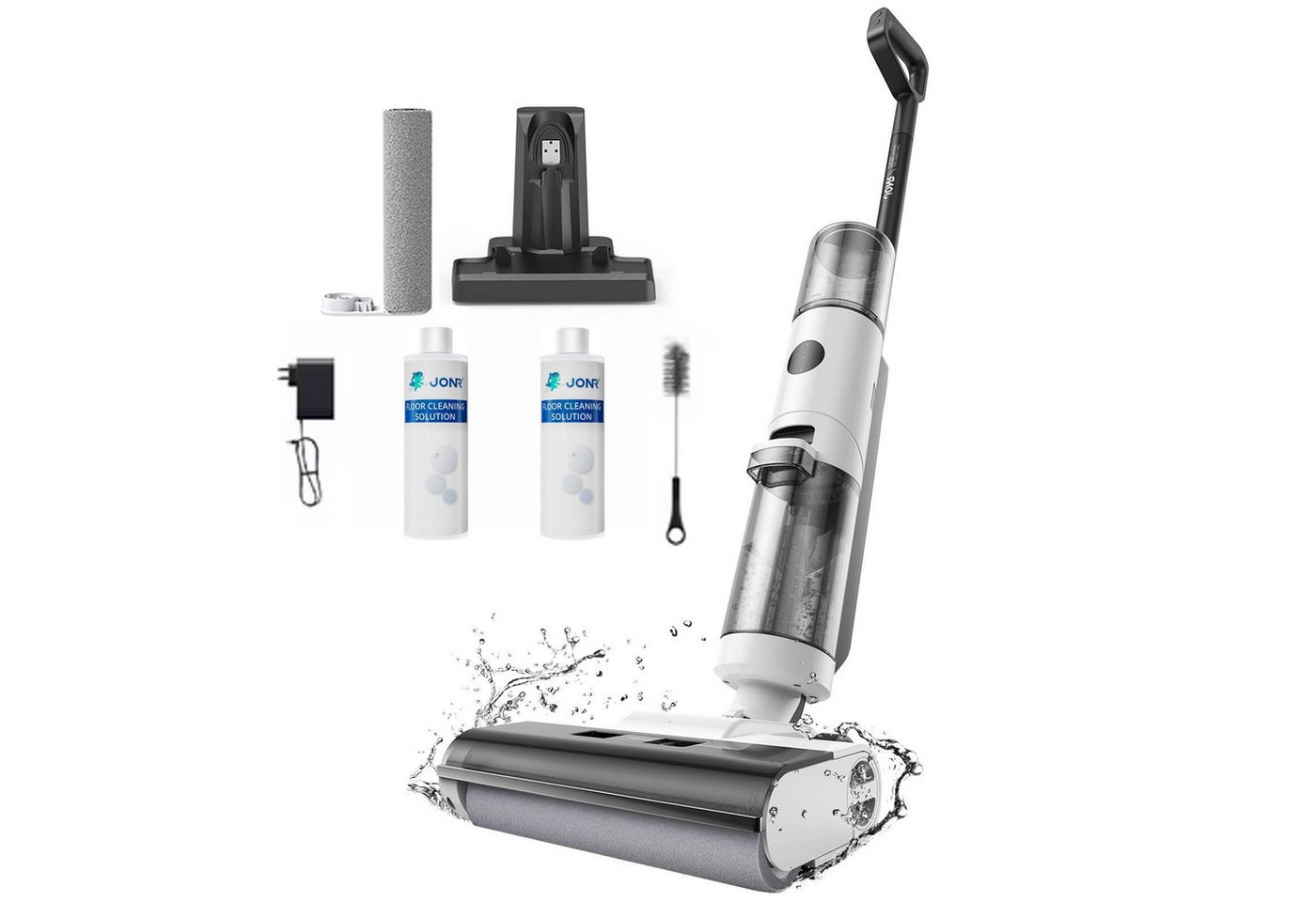 JONR Nass-Trocken-Akkusauger ED12 Kabelloser Sauger Kantenreinigungsbürste 6mm, Selbstreinigung, 200,00 W, Kantenreinigungsbürste 6mm, 850mL Wassertank, Anti-Verwirrungs-Haar, Kabelloser Nass- und Trockensauger und Wischmopp, 850mL Wassertank, Anti-Verwirrungs-Haar Wischmopp JONR Nass-Trocken-Akkusauger ED12 Kabelloser Sauger Kantenreinigungsbürste 6mm, Selbstreinigung, 200,00 W, Kantenreinigungsbürste 6mm, 850mL Wassertank, Anti-Verwirrungs-Haar, Kabelloser Nass- und Trockensauger und Wischmopp, 850mL Wassertank, Anti-Verwirrungs-Haar Wischmopp von JONR