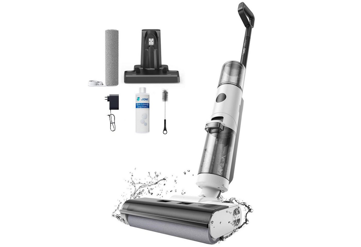 JONR Nass-Trocken-Akkusauger ED12 Kabelloser Sauger Kantenreinigungsbürste 6mm, Selbstreinigung, 200,00 W, Kantenreinigungsbürste 6mm, 850mL Wassertank, Anti-Verwirrungs-Haar, Kabelloser Nass- und Trockensauger und Wischmopp, 850mL Wassertank, Anti-Verwirrungs-Haar Wischmopp JONR Nass-Trocken-Akkusauger ED12 Kabelloser Sauger Kantenreinigungsbürste 6mm, Selbstreinigung, 200,00 W, Kantenreinigungsbürste 6mm, 850mL Wassertank, Anti-Verwirrungs-Haar, Kabelloser Nass- und Trockensauger und Wischmopp, 850mL Wassertank, Anti-Verwirrungs-Haar Wischmopp von JONR