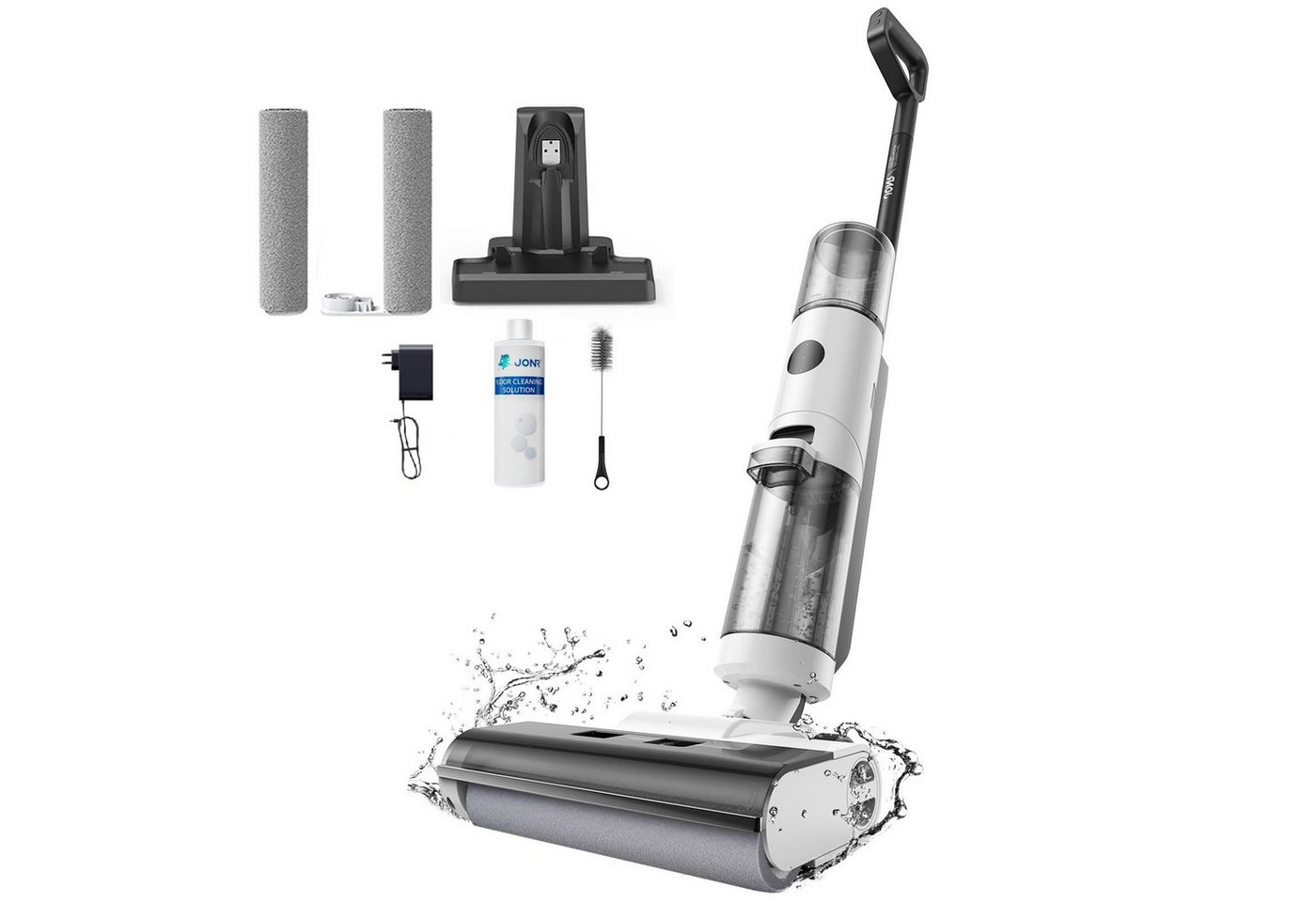 JONR Nass-Trocken-Akkusauger ED12 Kabelloser Sauger Kantenreinigungsbürste 6mm, Selbstreinigung, 200,00 W, Kantenreinigungsbürste 6mm, 850mL Wassertank, Anti-Verwirrungs-Haar, Kabelloser Nass- und Trockensauger und Wischmopp, 850mL Wassertank, Anti-Verwirrungs-Haar Wischmopp JONR Nass-Trocken-Akkusauger ED12 Kabelloser Sauger Kantenreinigungsbürste 6mm, Selbstreinigung, 200,00 W, Kantenreinigungsbürste 6mm, 850mL Wassertank, Anti-Verwirrungs-Haar, Kabelloser Nass- und Trockensauger und Wischmopp, 850mL Wassertank, Anti-Verwirrungs-Haar Wischmopp von JONR