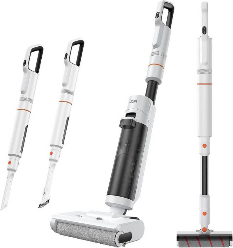 JONR Nass-Trocken-Akkusauger ED20 PRO 4-in-1 Nass Trocken Komplett-Staubsauger, 17000 Pa, Selbstreinigung und automatische Trocknung mit einem klick,Intelligente Spracherinnerung, 180° Flachlegen-Funktion von JONR