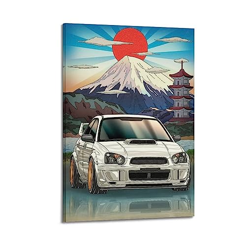 JDM Auto-Poster für Subaru WRX STI Sportauto, dekoratives Gemälde, Leinwand, Wand- und Kunstbild, Familien-Schlafzimmer, Dekoration, 20 x 30 cm von JONZA