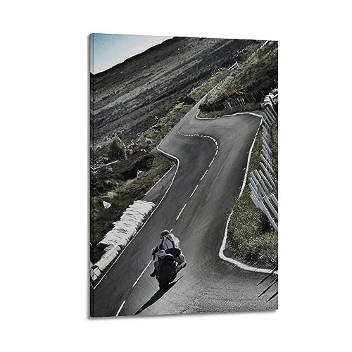 JONZA Isle of Man TT Races Poster Extreme Ride Dekorative Malerei Leinwand Wand und Kunstbild Familie Schlafzimmer Dekor 30 x 45 cm JONZA Isle of Man TT Races Poster Extreme Ride Dekorative Malerei Leinwand Wand und Kunstbild Familie Schlafzimmer Dekor 30 x 45 cm von JONZA