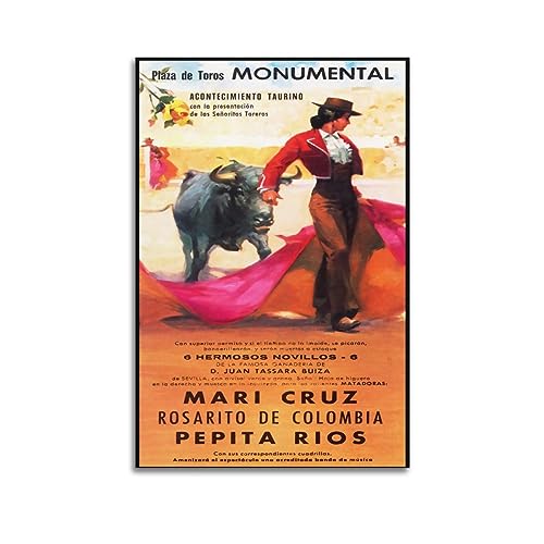 JONZA Spanien Stierkampf Poster Monumentale Stierkampfarena Barcelona Dekorative Malerei Leinwand Wand und Kunstbild Familienschlafzimmer 50 x 75 cm JONZA Spanien Stierkampf Poster Monumentale Stierkampfarena Barcelona Dekorative Malerei Leinwand Wand und Kunstbild Familienschlafzimmer 50 x 75 cm von JONZA