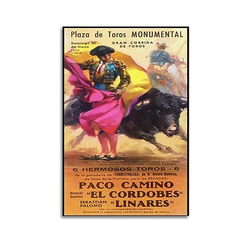 JONZA Stierkampfposter Barcelona Tradition Veranstaltung dekoratives Gemälde Leinwand Wand und Kunstbild Familienschlafzimmer 40 x 60 cm JONZA Stierkampfposter Barcelona Tradition Veranstaltung dekoratives Gemälde Leinwand Wand und Kunstbild Familienschlafzimmer 40 x 60 cm von JONZA