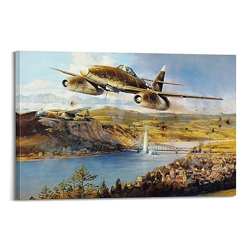 JONZA Vintage Fighter Aircraft Me-262 WWII Militärflugzeug Poster Dekorative Malerei Leinwand Wand und Kunstbild Familienschlafzimmer 30 x 45 cm JONZA Vintage Fighter Aircraft Me-262 WWII Militärflugzeug Poster Dekorative Malerei Leinwand Wand und Kunstbild Familienschlafzimmer 30 x 45 cm von JONZA