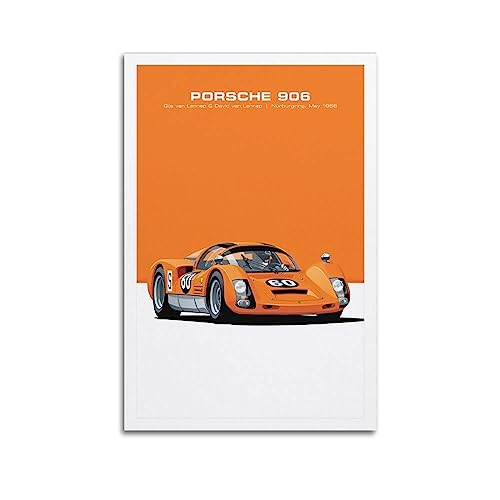 JONZA Vintage Sport Auto Poster PORSCHE 906 Rennauto dekoratives Gemälde Leinwand Wand und Kunst Bild Familie Schlafzimmer Dekor 30 x 45 cm JONZA Vintage Sport Auto Poster PORSCHE 906 Rennauto dekoratives Gemälde Leinwand Wand und Kunst Bild Familie Schlafzimmer Dekor 30 x 45 cm von JONZA
