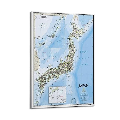 Karten-Poster Asien Japan klassische Karte dekorative Leinwand Wand und Kunst Bild Familie Schlafzimmer Dekor 20 x 30 cm Karten-Poster Asien Japan klassische Karte dekorative Leinwand Wand und Kunst Bild Familie Schlafzimmer Dekor 20 x 30 cm von JONZA