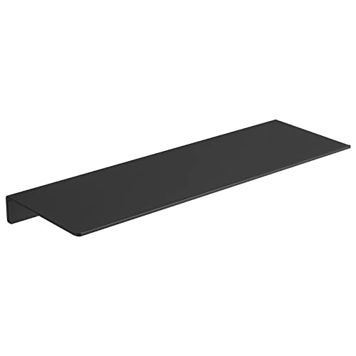 JOOM Small Metal Wall Floating Shelf - Metall-Wandregal, schwarzes schwimmendes Regal, kleines Badezimmerregal, 40cm Display Regale für Wandlagerung von JOOM