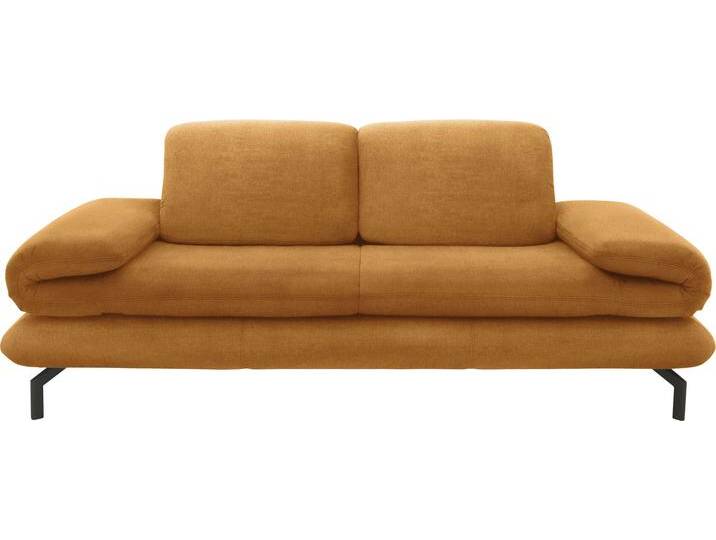 2-Sitzer LOOKS by Wolfgang Joop 2-Sitzer-Sofa >>LOOKS XIII<< , gelb (curcuma), B:224cm H:83cm T:98cm, 100% Polyester, LOOKS BY WOLFGANG JOOP, Sofas, Wahlweise mit Arm- und Kopfteilverstellung von JOOP!