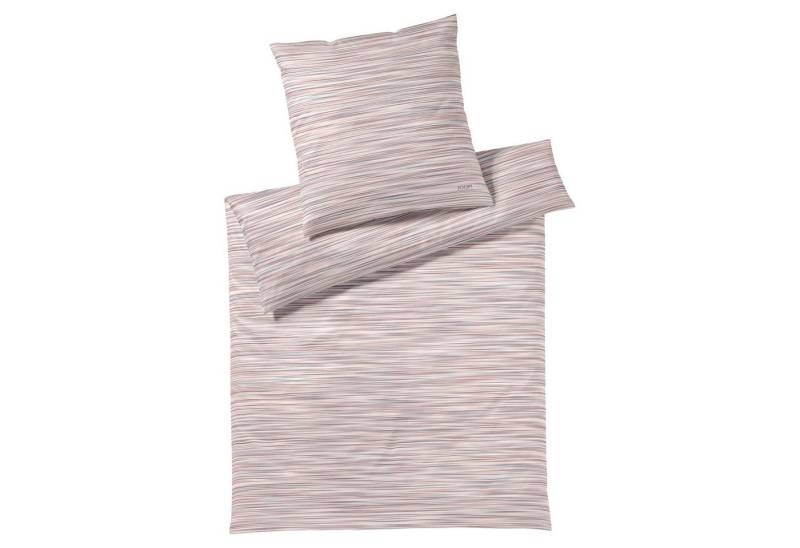 JOOP! Bettwäsche J! VIVID, 135 x 200 cm, Rosa, Beige, Mako-Satin, 2 teilig, mit Reißverschluss von JOOP!