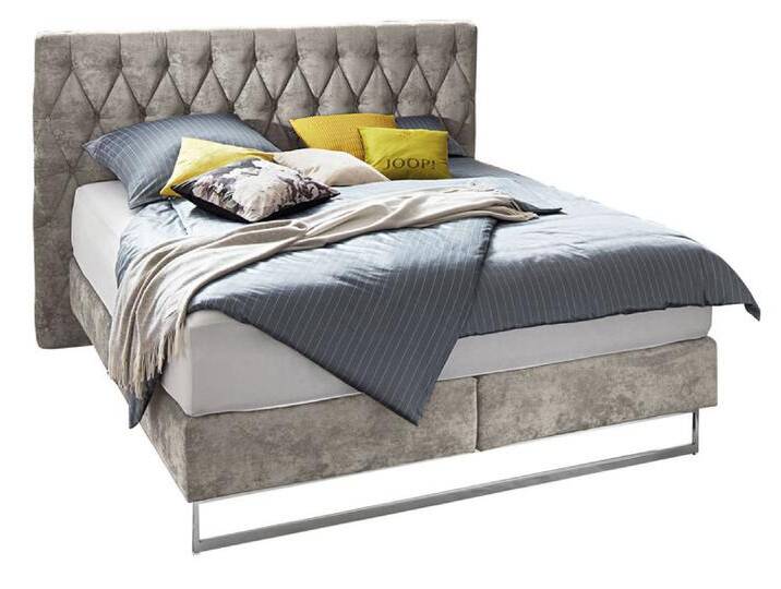 Boxspringbett CUBIC CHESTERFIELD 180 x 200 cm grau von JOOP!