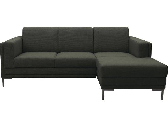 Ecksofa LOOKS VII L-Form , grün (dunkelgrün), B:214cm H:82cm T:146cm, 100% Polyester, LOOKS BY WOLFGANG JOOP, Sofas, klare Linien, edles Design von JOOP!