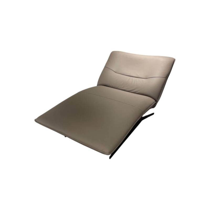 Einzelliege 8168 Leder 31 Longlife Soft Rauch Grau Braun Gestell Edelstahl Anthr... von JOOP!