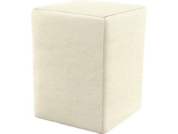 Hocker LOOKS XX , beige (creme), B:38cm H:47cm T:38cm, 100% Polyester, LOOKS BY WOLFGANG JOOP, Hocker, kubische Form, ideal als Fußablage von JOOP!