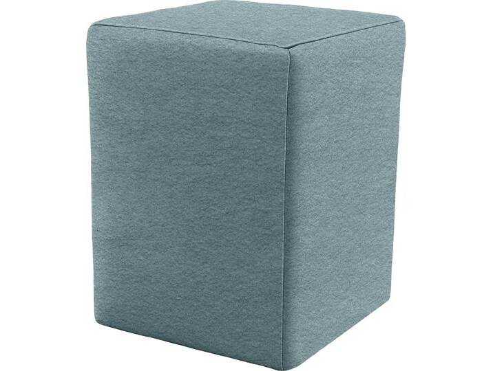 Hocker LOOKS XX , blau (eisblau), B:38cm H:47cm T:38cm, 100% Polyester, LOOKS BY WOLFGANG JOOP, Hocker, kubische Form, ideal als Fußablage von JOOP!