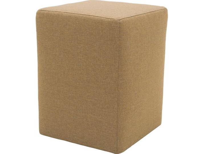 Hocker LOOKS XX , braun (messing), B:38cm H:47cm T:38cm, 100% Polyester, LOOKS BY WOLFGANG JOOP, Hocker, kubische Form, ideal als Fußablage von JOOP!