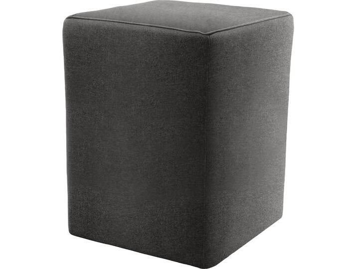 Hocker LOOKS XX , grau (anthrazit), B:38cm H:47cm T:38cm, 100% Polyester, LOOKS BY WOLFGANG JOOP, Hocker, kubische Form, ideal als Fußablage von JOOP!