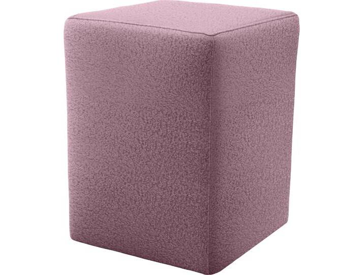 Hocker LOOKS XX , lila (beere), B:38cm H:47cm T:38cm, 100% Polyester, LOOKS BY WOLFGANG JOOP, Hocker, kubische Form, ideal als Fußablage von JOOP!