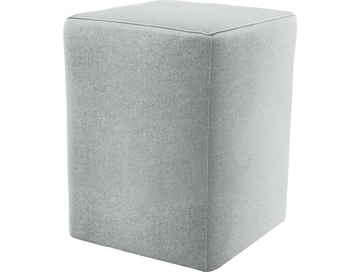 Hocker LOOKS XX , silber, B:38cm H:47cm T:38cm, 100% Polyester, LOOKS BY WOLFGANG JOOP, Hocker, kubische Form, ideal als Fußablage von JOOP!