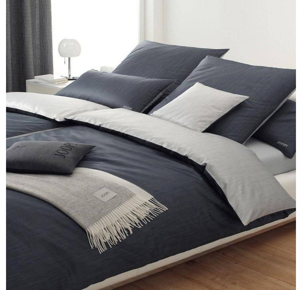 JOOP! Bettwäsche Bettwäsche Plaza Plain Honan Grau 9 135 x 200 cm, Mako Satin, 2 teilig von JOOP!