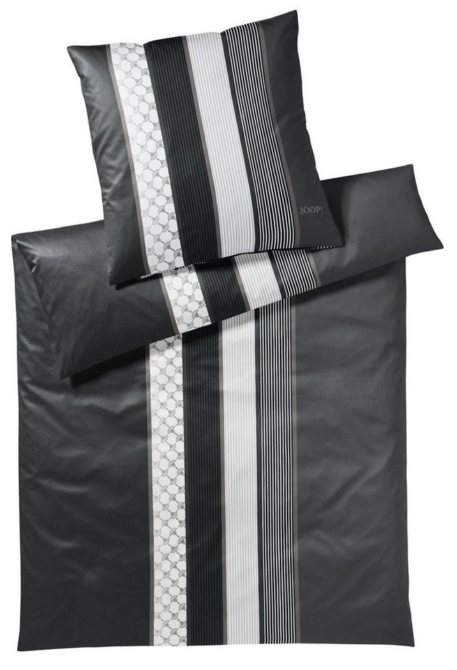 JOOP! Bettwäsche JOOP! Bettwäsche Cornflower Stripes deep Stone 80/80 135/200 cm von JOOP!