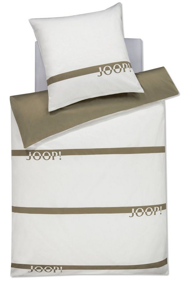 JOOP! Bettwäsche JOOP! LIVING - LOGO STRIPES Garnitur, Textil, 2 teilig von JOOP!