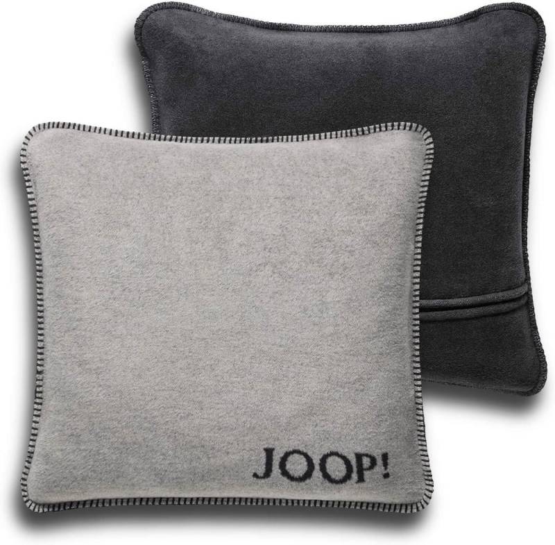 JOOP! Dekokissen JOOP! Uni-Doubleface Kissenhülle Ash-Anthrazit 50 x 50cm von JOOP!
