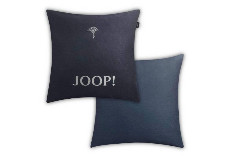 JOOP! Dekokissen Kissenhülle Chains 50852, Kornblumen-Prägung, JOOP!-Logo von JOOP!