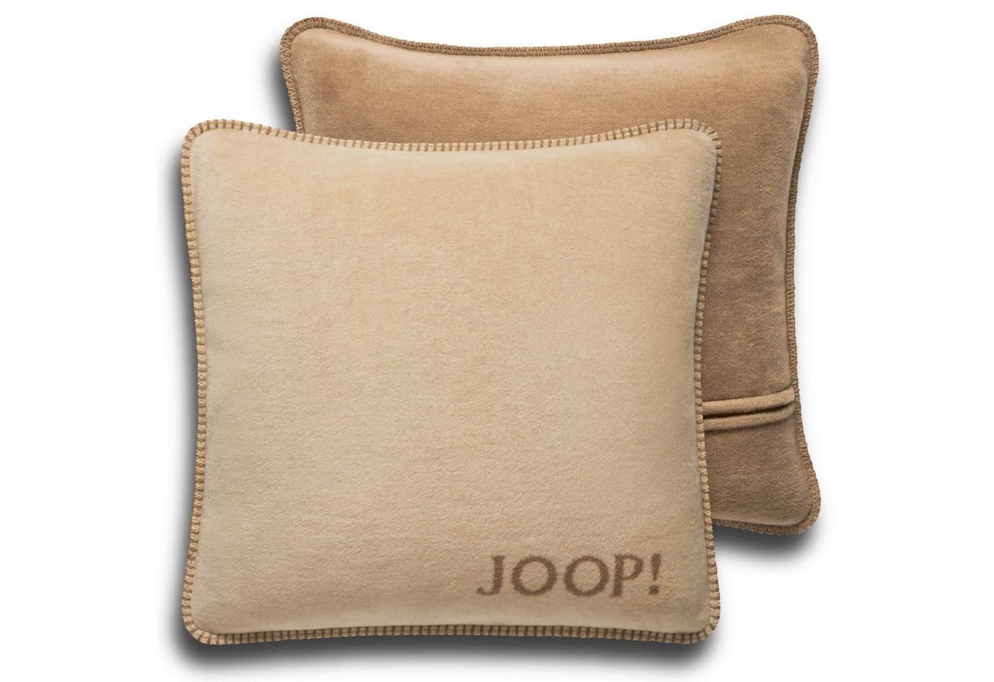 JOOP! Dekokissen Kissenhülle UNI Doubleface 50x50 cm, Joop!-Buchstaben, Wendeoptik von JOOP!