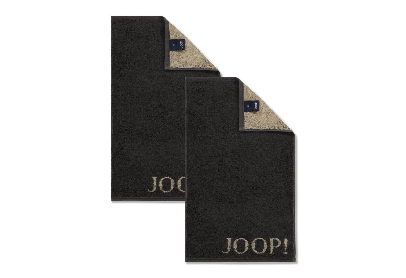 JOOP! Handtuch 2 Stück Joop! Gästetuch Classic 1720-73 schiefer 30x50, Walkfrottier (2-St), Baumwolle von JOOP!