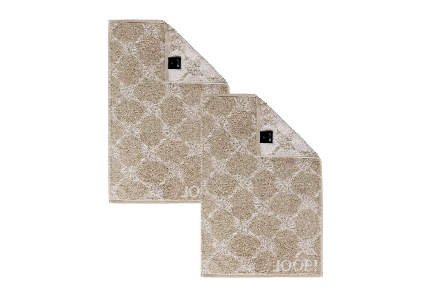 JOOP! Handtuch 2 Stück Joop! Gästetuch Cornflower 1611-30 Sand 30x50, Walkfrottier (2-St), Baumwolle von JOOP!