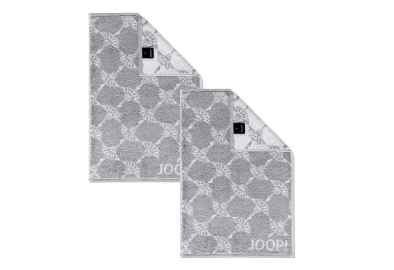 JOOP! Handtuch 2 Stück Joop! Gästetuch Cornflower 1611-76 Silber 30x50, Walkfrottier (2-St), Baumwolle von JOOP!
