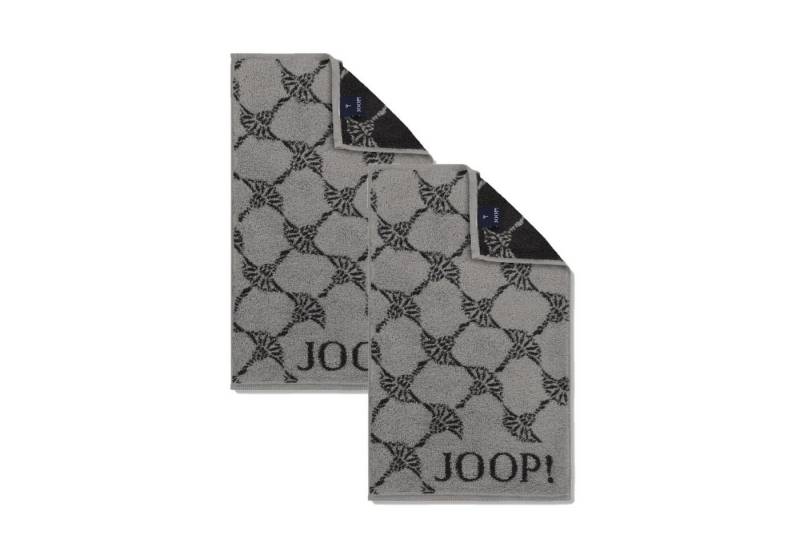 JOOP! Handtuch 2 Stück Joop! Gästetuch Cornflower 1721-77 platin 30x50, Walkfrottier (2-St), Baumwolle von JOOP!