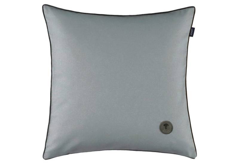 JOOP! Kissenhülle J! ESSENTIAL, 40 x 40 cm, Anthrazit, Polyester, (1 Stück), mit Kunstlederpaspel, Lederbutton & Reißverschluss von JOOP!