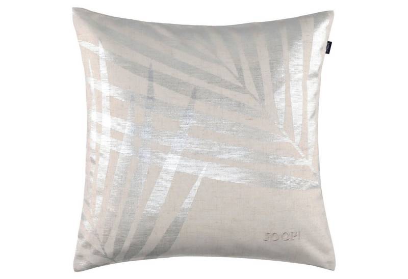 JOOP! Kissenhülle J! LEAF, 40 x 40 cm, Cremeweiß, Polyester, (1 Stück), mit Reißverschluss und Metallbutton von JOOP!