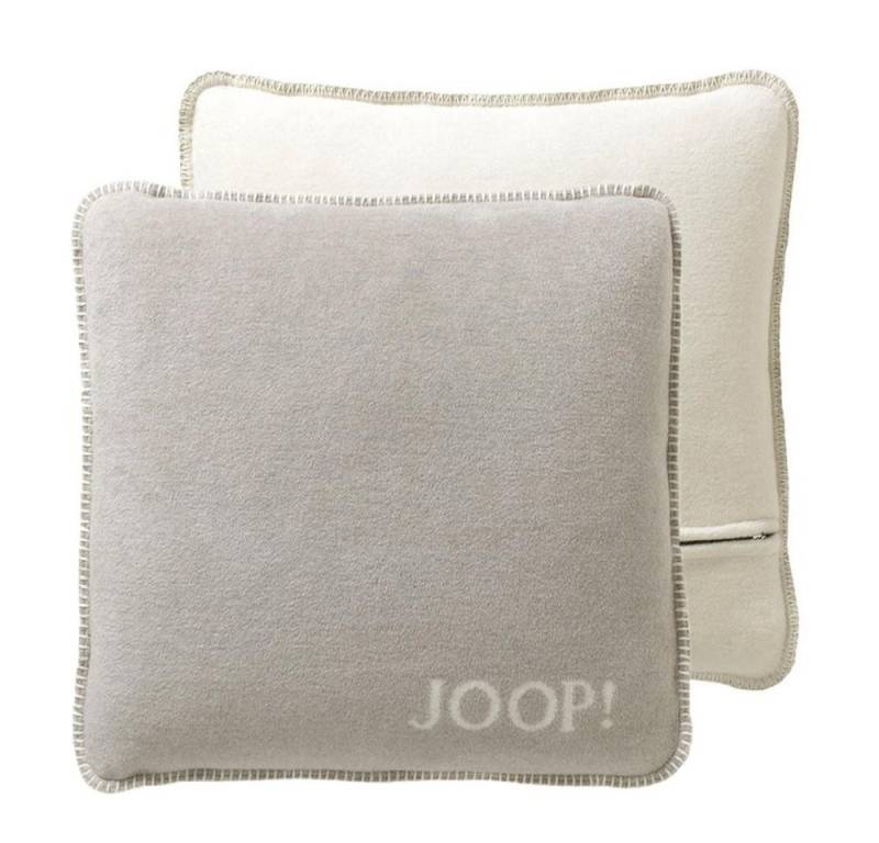 JOOP! Kissenhülle Uni Doubleface in Feder-Ecru, 50 x 50 cm von JOOP!