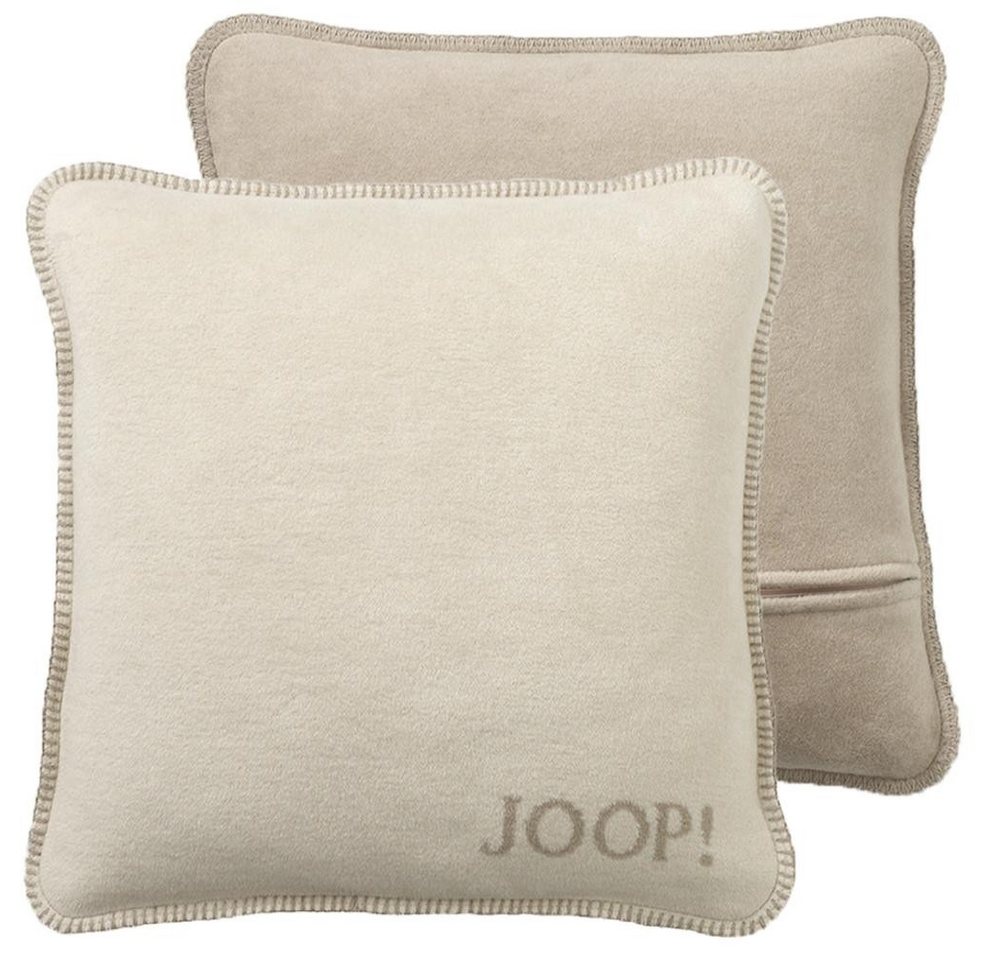 JOOP! Kissenhülle Uni Doubleface in Pergament-Sand, 50 x 50 cm von JOOP!