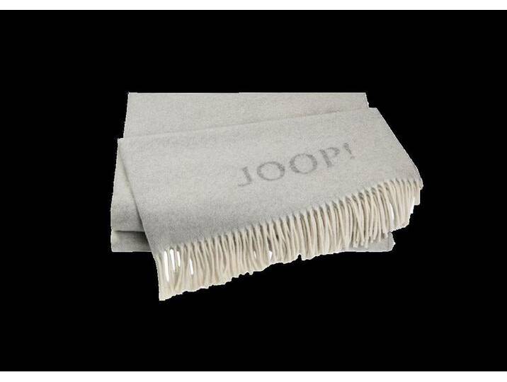 JOOP! Wolldecke JOOP FINE DF Plaid / Decke 130 x 180 cm Fransen Graphit-Rauch, Tagesdecke Kuscheldecke Decke Wohndecke, bunt von JOOP!