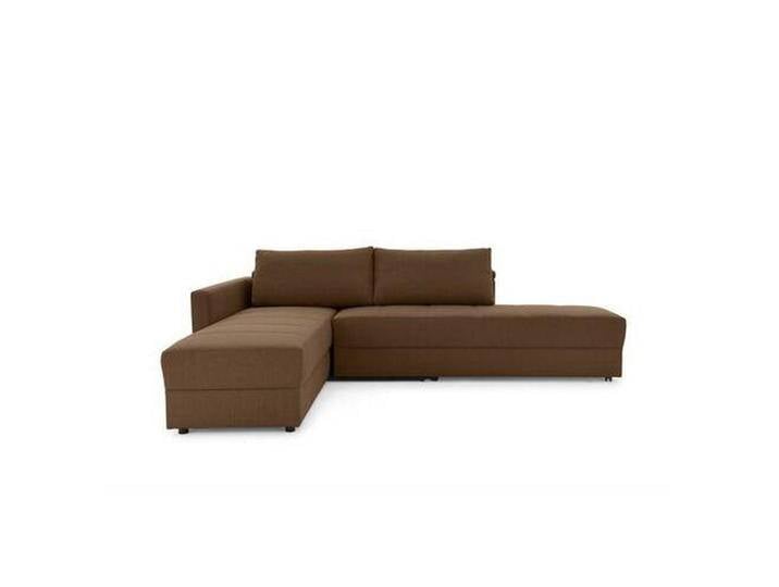 LOOKS by W.Joop ECKSOFA LOOKS III, Dunkelbraun, Uni, 4-Sitzer, Ottomane rechts, L-Form, 287x229 cm, Made in EU, Liegefunktion, Rücken echt, Armlehnen von JOOP!